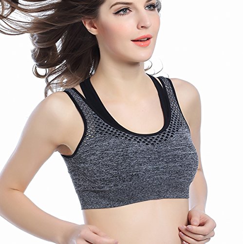 Libella Damen Bügelloser Sport-Bustier schwarz/grau 3732 - 2