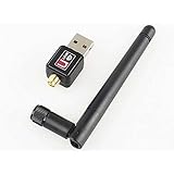 Careflection RTL8188FTV 802.11n 150 Mbps Wireless USB WiFi Adapter with WiFi Antenna WLAN Network Card Compatible with /Ubunt