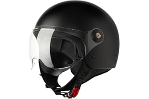 VINZ Duoro Casco Scooter | Casco Jet con Visera | para Moto & Vespa | ECE 22.06 Homologado | En Tamaño XS - XL | para Hombre y Mujer