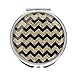 Claire's Girls and Womens And Glitter Chevron Compact Mirror in Gold/Black