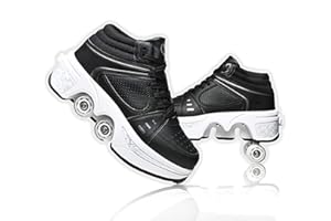 LDTXH Roller Skates Shoes Wheel Shoes for Boys Girls Adult Roller Sneakers Shoes with Wheels Flexible Skates As Gift