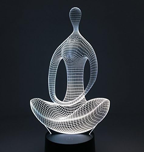 UniBridge 3D Yoga Meditation Illusion LED Night Light - USB Cable Base