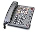 Produktbild amplicomms PowerTel 92, Schnurgebundenes Großtastentelefon mit Bildwahltasten zum besseren Hören und Sehen, Hörgerätekompatibel