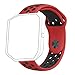 Produktbild Fitbit Blaze Armband,Vandarui Silikon Sportarmband Uhrenarmband Uhr Erstatzband für Fitbit Blaze Smartwatch Zur Herzfrequenz und Fitnessaufzeichnung (M/L Rote/Schwarz)