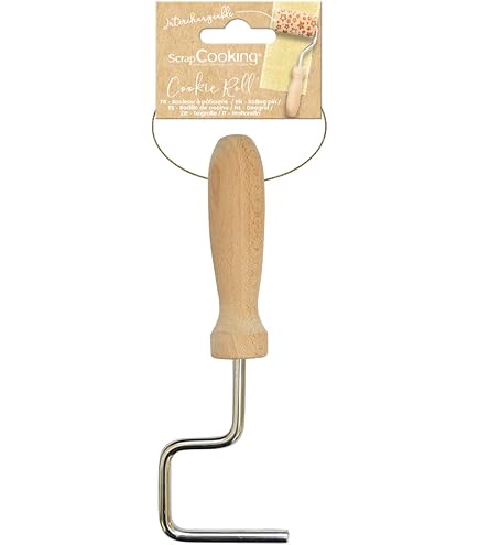 Mini Rouleau à Biscuits En Bois - Motifs Noël Gravés - Pour Sablés, Cookies - 7x3,8 Cm - Compatible Manche (Non Inclus)