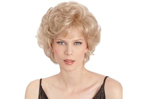 WEIARA Peluca Rubia Corta Para Mujer, Peluca Rizada De Fibra Resistente Al Calor No Deformable Aspecto Natural Elegante Para El Día A Día、costume Cosplay