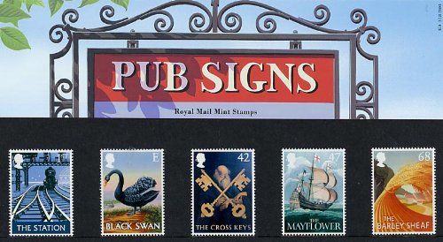 Preisvergleich Produktbild 2003 Pub Signs Briefmarken Präsentation Pack