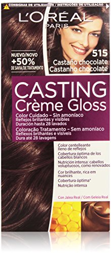 L'Oréal Paris Casting Créme Gloss Coloración Sin Amoniaco, Tono: 515 Castaño Chocolate - 180 ml