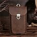 Produktbild FHGJ Retro Schlüsselhalter-Männer Echtes Crazy Horse-Leder-Mobiltelefon-Beutel-Gürteltasche-Kreditkarte-Schlüssel-Gurt-Klipp-Holster Kleine Änderungs-Münzen-Taschen-Größen-Halter-Taschen,Brown