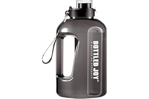 Bouteille d'eau, GHONLZIN 1,5 L Water Bottle Gourde Sport Gourde Reutilisable sans BPA Anti-Fuite, Bouteille avec Traqueur de Marqueur de Temps pour Sport, Gym, Voyage