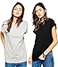 Avaatar Women Half Sleeve T shirt Combo pack of 2 (Grey, Black) RS.349.00