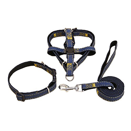 Preisvergleich Produktbild Comcrib Premium Hundeleine+Hundegeschirr + Hundehalsband für Hunde Sicherheit aus Nylon sicher Kontrolle Softgeschirr bequem für Hunde Haustier