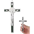 Sianna Saint Benedict Benedictine Metal Cross 4 Inch Protection Wall Crucifix Cross Set of 1