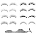 Wleec Beauty Full Size Black Classic False Eyelashes 80 Paris Set, 10 Pairs Each Style, 8 Different Styles