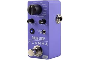 FLAMMA FC01 Looper Pedal Drum Machine 2 in 1 Drum Looper Guitar Pedals, 20 Minutes Loop Time with 16 Drum Grooves, Tap Tempo, 44.1kHz/16Bit Mini Guitar Effects Pedal with 3 Mode