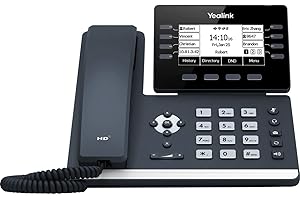 Yealink SIP-T53W telefon IP, przewodowy, przewodowy/bezprzewodowy, Wi-Fi, Bluetooth, montaż na ścianie, biurko, klasyczny szary