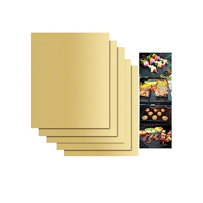 5 Stcke Bbq Grillmatte Kochen Mattekingcoo Wiederverwendbare Antihaft Backmatte Ofen Liner Fr Kohlegas Grillen Herd Kochen Und Backen 40x33 Cm