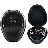 Navitech Black On Ear & Over Ear Rugged Hard Headphones Case Cover For Sony MDR-1A / Sony MDR 7506 / Sony MDR-Z7