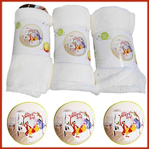 1* Disney Baby Fleece Blanket Winnie The Poo 100% Polyester Soft Toddler Fleece