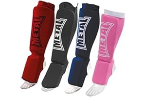 METAL BOXE Protège-Tibias/Pieds Bleu XXS