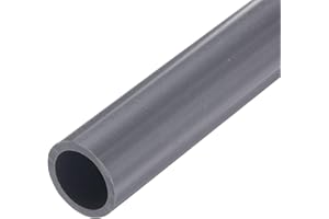 QUARKZMAN PVC Pipe Empty Pipe 15.4 mm ID 20 mm OD Round PVC Pressure Pipe Plastic Pipe 230 mm Length High Impact Resistant for Cable Cover Water Pipe Aquarium Fish Tank Greenhouse Garden Light Grey