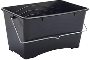ProDec 15-Liter großer Farbeimer aus Kunststoff, 100% recycelter Kunststoff, mit Metalltragegriff für alle Arten von Farbe und Kleister, geeignet für bis zu 300 mm breite Farbrollen