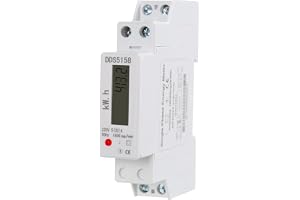 DeWin Elektrisk mätare, enfas energimätare kWh meter på din skena LCD digital strömförbrukning wattmeter 1P 5 (32) A 220 V