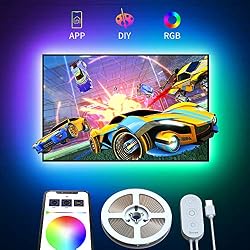 Govee Ruban LED TV 2M RGB USB avec APP, Bande Lumineuse 5050 Rétroéclairage TV Multicouleur, Bande LED Multi DIY couleurs pour 40-55in HDTV Moniteur PC 5V 4pcs x 50cm