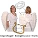 Produktbild Top-Angebot!!! Engelsflügel-Set aus echten Federn mit Heiligenschein und Harfe, weiß