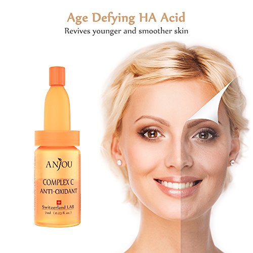 Anjou Schweizer Vitamin C Serum für das Gesicht – Organische Antialterung & Antifalten Treatment, wöchentliche Anwendung – 7ml - 4