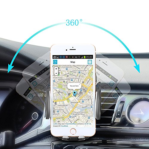 Supporto Auto Smartphone Porta Cellulare Auto per Telefoni iPhone X 8 7 6s 6 Plus SE 5S 5, Samsung Galaxy S8 S7 S6 J5 A5, Asus Zenfone 3, Huawei P10 P9 P8, Xiaomi Mi A1 e GPS Dispositivi