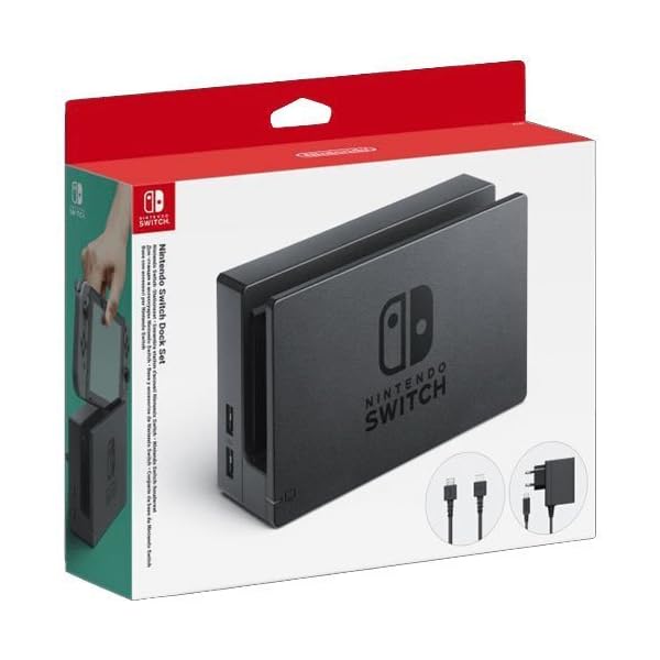 Nintendo - Dock Set Con Base Switch, Adaptador De Corriente Y Cable HDMI (Nintendo Switch)