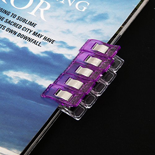 Generic 50 Stück Wonderclips Stoff Clips Klemmen Nähklammern Klammern 2.7x1cm – Lila - 2