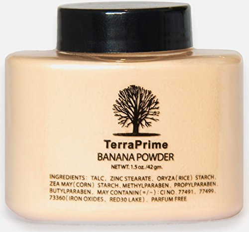 TerraPrime Banana Face Powder - Gives Celebrity Glowing Look, Camera Friendly, Suits for Majority of Skin Tones - 42g/1.5oz