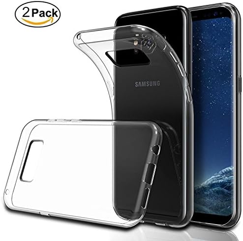 2 Pack Phone Case for Samsung Galaxy S8Plus Transparent Crystal Clear Soft TPU Case Flexibility Transparent Anti Slip Scratch Resistant (Samsung S8 Plus)