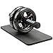Produktbild RXRENXIA Ab Fitness-Rad-Home-Fitness-Sportrad Mit Dickem Schaum Griff-Ideal Für Abs-Workout und Core-Training-Einfach Zu Montieren-Doppel-Bauchtraining Roller-Kniepolster