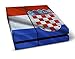 Produktbild atFoliX Designfolie kompatibel mit Sony Playstation 4 Kroatien Flagge Skin Aufkleber