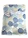 Set of 2 Luxury Soft Fleece Baby Blankets by First Steps, Pink, Blue or Cream. Ideal Newborn Baby Gift Perfect For Twins (Blue Elephants & Polka Dots)