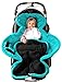 Produktbild ByBoom® - Ganzjahres Fußsack Cocoon für Kinderwagen, Buggy auch Babyschale z.B. Maxi-Cosi; MADE IN EU, Farbe:Anthrazit/Aqua