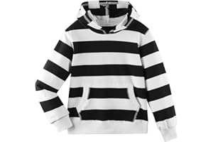 Dybker Sweat à capuche classique solide pour garçons et filles - Série légère - Coton doux - Pour 5 à 12 ans