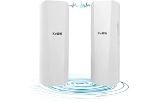 ‎KUWFI KuWFi Gigabit Wireless Bridge, Point to Point WiFi Bridge, Outdoor CPE mit 100/1000Mbps LAN Port, 5.8G 3KM High Speed Wireless Ethernet Bridge mit 14dBi High-Gain Antenna, 24V PoE Injektor, 2PCS