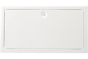 Upmann 20585 Softline Porte de révision SV 200 x 400 RAL9016 Fermeture carrée, Matériau : Acier Blanc RAL 9016, 200 x 400 mm