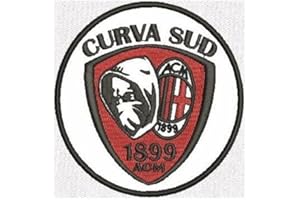 SUMA SHOP - Patch Curva Sud, Toppa Ricamata Termoadesiva, Stemma Logo, Compatibile Con Tutti I Tipi Di Abbigliamento, Diametro 9cm