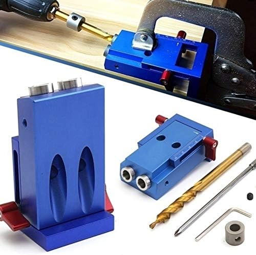 P12cheng Step Drill Bits,Durable Mini Pocket Slant Hole Jig Kit with Step Drilling Bit Woodworking Tool