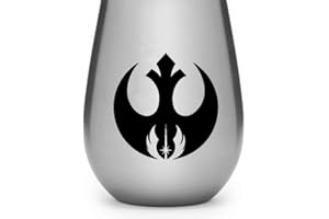 RICHSTAR17 Autocollant Jedi Order Rebel Alliance - Autocollant pour ordinateur portable, pare-chocs, fenêtre de voiture (noir, largeur 7,6 cm)