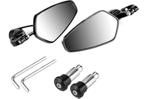 Akozon Espejo retrovisor universal para motocicleta, bar, espejo lateral visto CNC, adaptador de retroalimentación, serie 22 mm