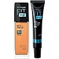Maybelline New York 16 Hr Matte Base Duo, Prep + Blend Makeup Combo, Fit Me Foundation 310 (30Ml)+ Fit Me Matte + Poreless Primer (30Ml), Full, Drop, All Skin Type
