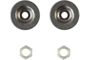 GRIZZLY 2 disques abrasifs inclus écrou pour les stations d'affûtage électriques. Dimensions : voir les images compatibles avec Güde Kraft Universal Westfalia Parkside Workzone et autres.