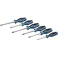 Bosch Professional Set Cacciaviti da 6 Pz (Cacciaviti a Croce e a Taglio, Lama Continua in Acciaio e Calotta in Acciaio)