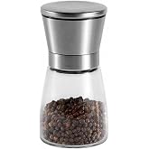 Epinox Salt & Pepper Mill Steel Cover - Glass Hopper 13 cm (CSM-130)